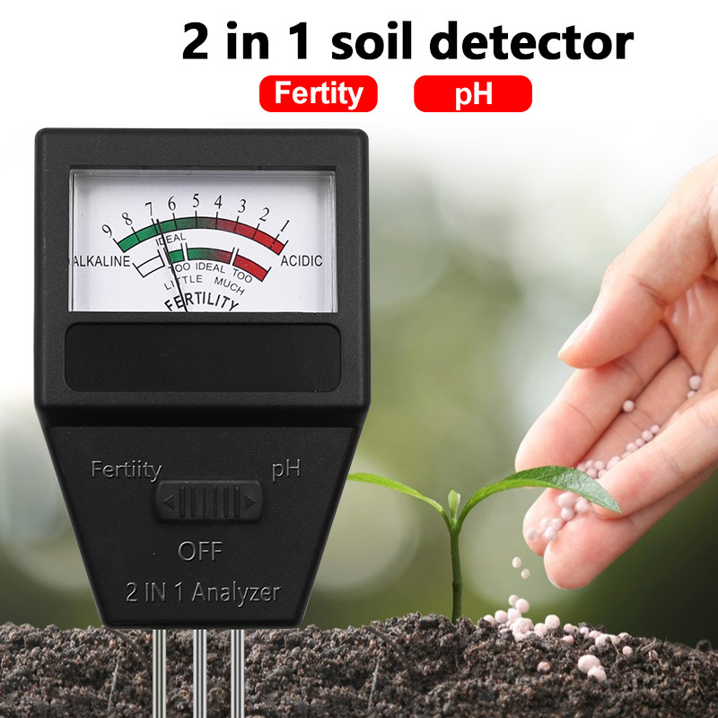 Soil Test Digital - 토양 PH 비옥도 계량기, 3 프로브