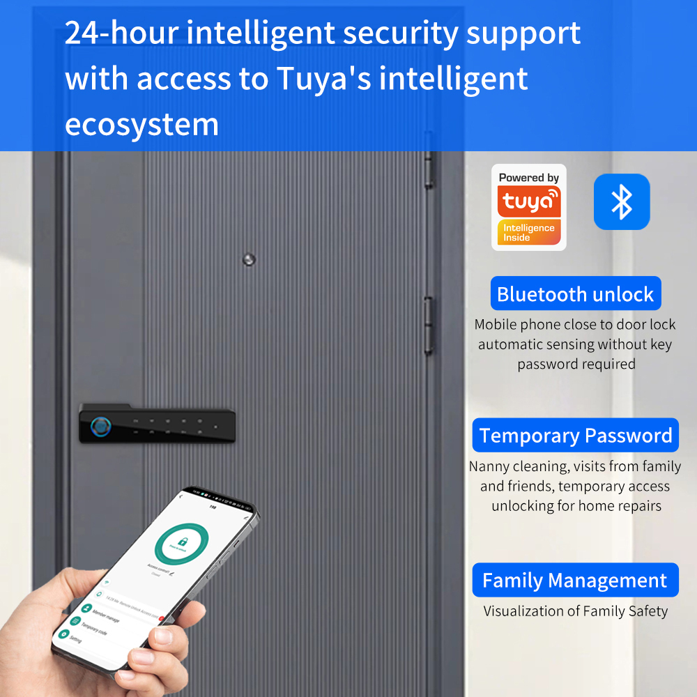 미니멀리스트 전자 지문 무음 도어락 투야 앱 지원 침실 - Smart Garden Door Lock 리뷰 및 가격