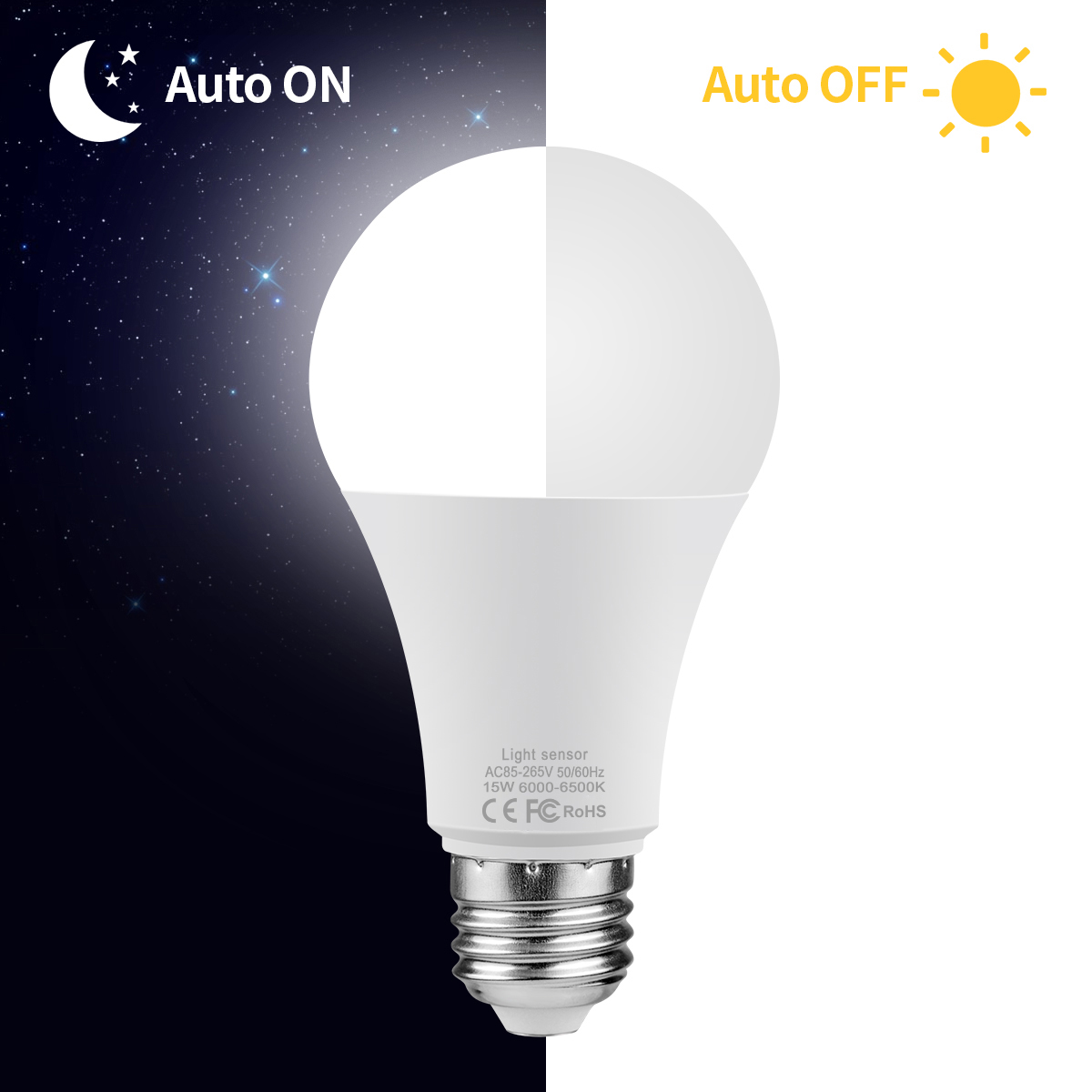 15W E27 LED 황혼 새벽 밤 전구 빛 센서 스마 - Smart Garden Led Lights 리뷰 및 가격