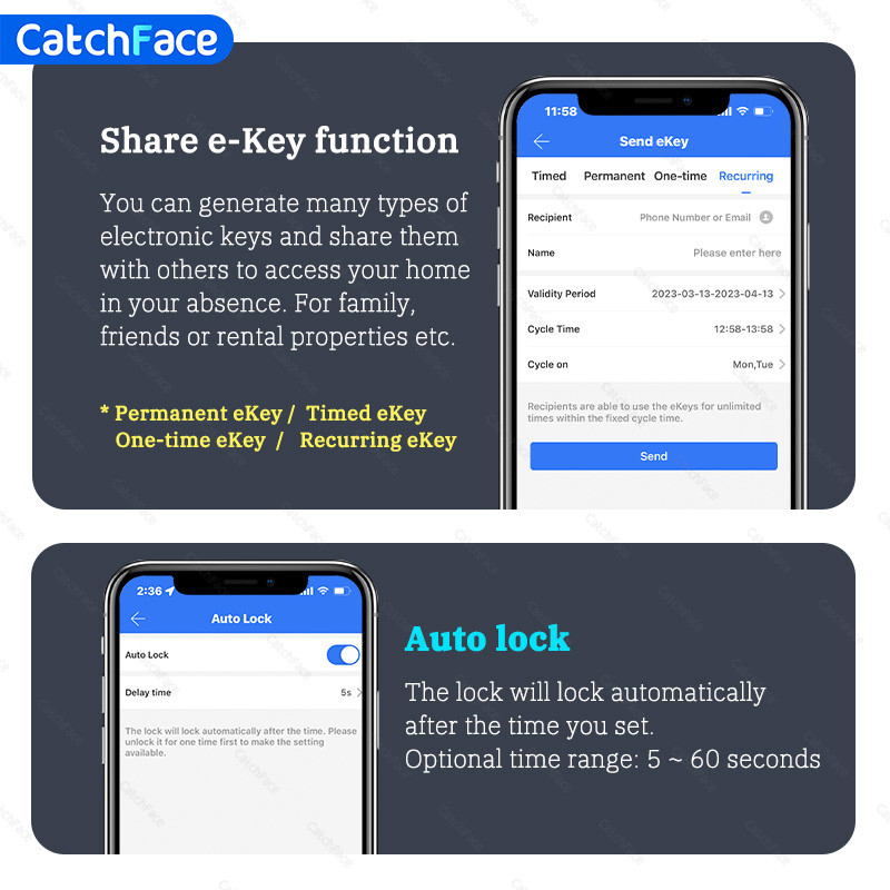 블루투스 지문 도어 잠금 장치 TTLock App 코드 - Smart Garden Door Lock 리뷰 및 가격