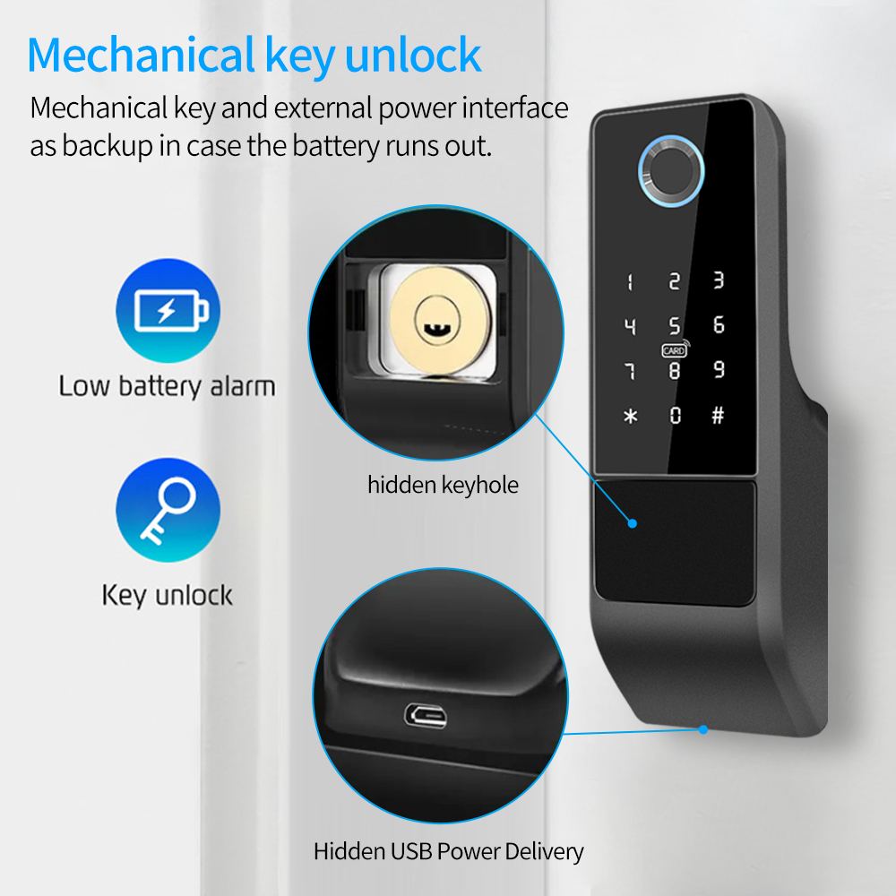 IP65 방수 TTLock 지문 스마트 도어 잠금 장치 - Smart Garden Door Lock 리뷰 및 가격