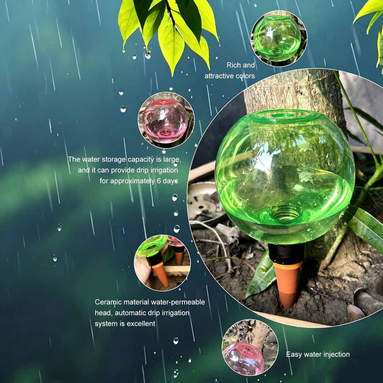 1/4개입 자동 급수볼, 식물 자가 급수 글로브 500 - Plant Watering Globe 리뷰 및 가격