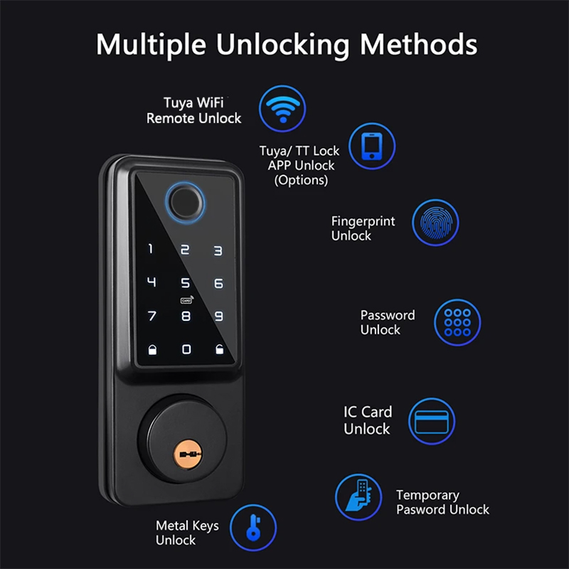 앱, 지문, 비밀번호, IC 카드 키, TTlock 또 - Smart Garden Door Lock 리뷰 및 가격