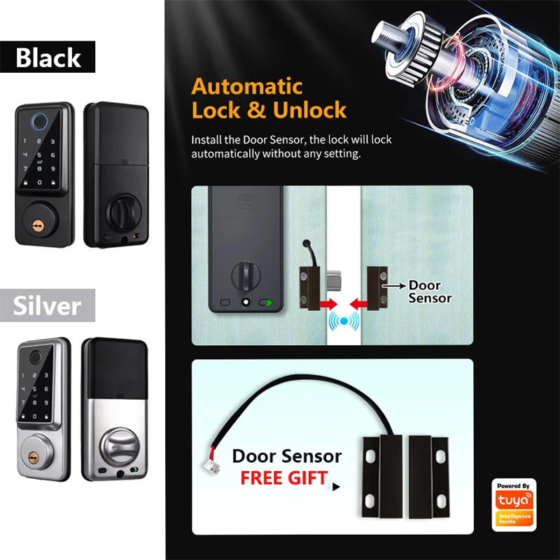 앱, 지문, 비밀번호, IC 카드 키, TTlock 또 - Smart Garden Door Lock 리뷰 및 가격