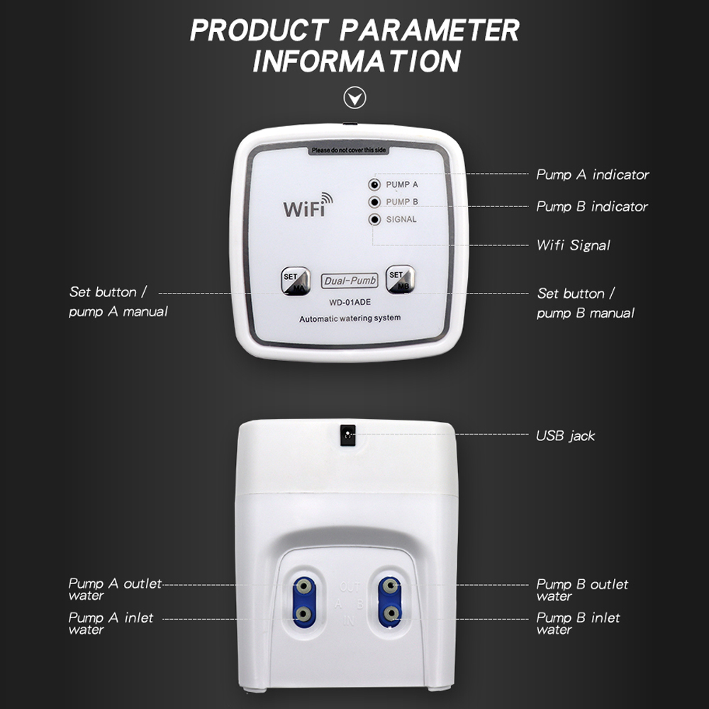 WIFI 지능형 급수 장치, 이중 펌프 시간 제한 자동 - Smart Garden Click And Grow 리뷰 및 가격