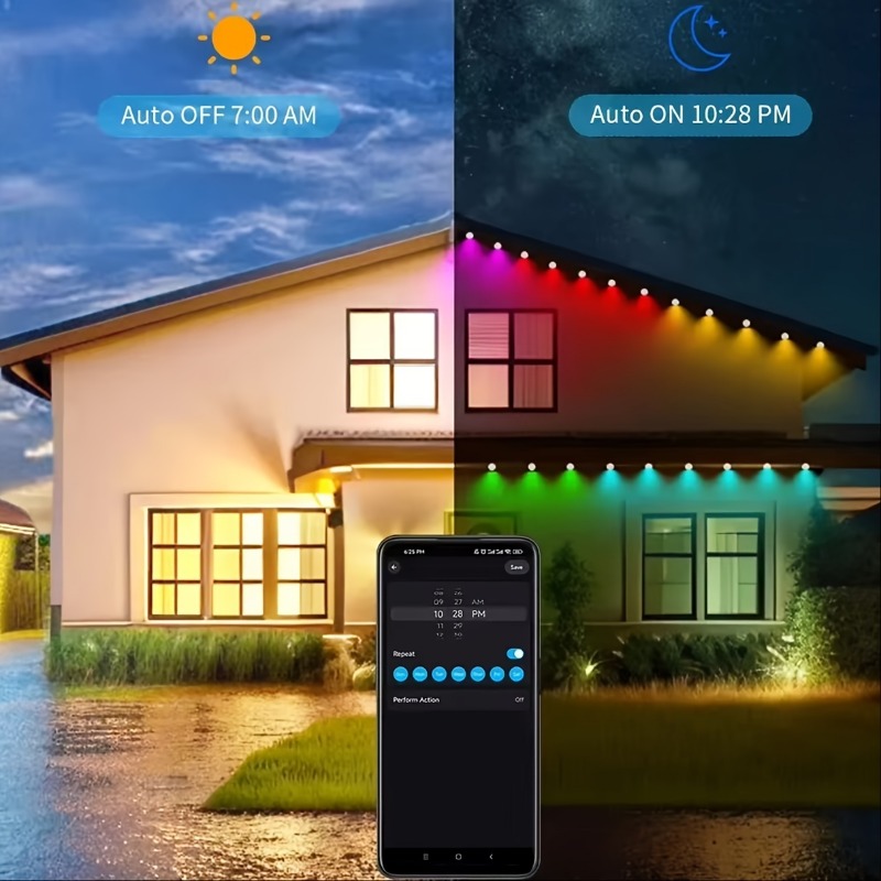 150피트 100피트 50피트 영구 실외 조명 75가지 - Smart Garden Led Lights 리뷰 및 가격