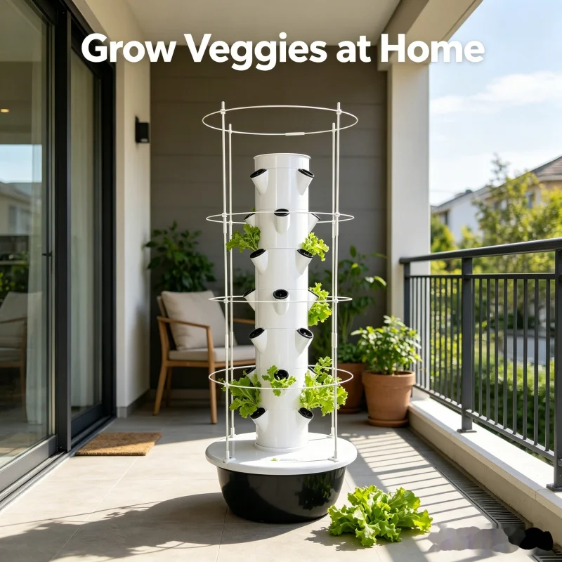스마트 수직 수경 재배 타워 실내 정원 시스템 - 가정 - Smart Garden Vertical 리뷰 및 가격