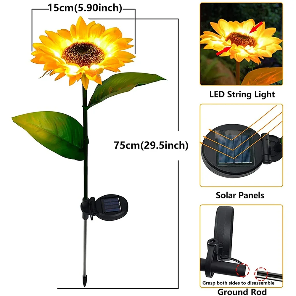 시뮬레이션 야외 태양 해바라기 스마트 감지 정원 조명  - Smart Garden Led Lights 리뷰 및 가격