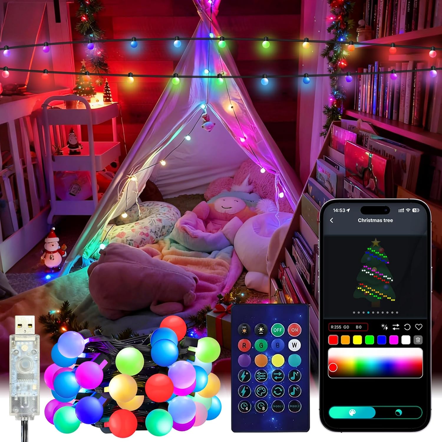 스마트 글로브 스트링 라이트 5/10M RGB 색상 변 - Smart Garden Led Lights 리뷰 및 가격