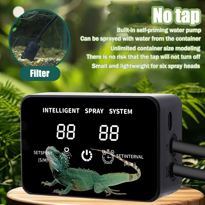 지능형 파충류 스프레이 관개 타이머 시스템 미스트 열대 - Smart Garden Click And Grow 리뷰 및 가격