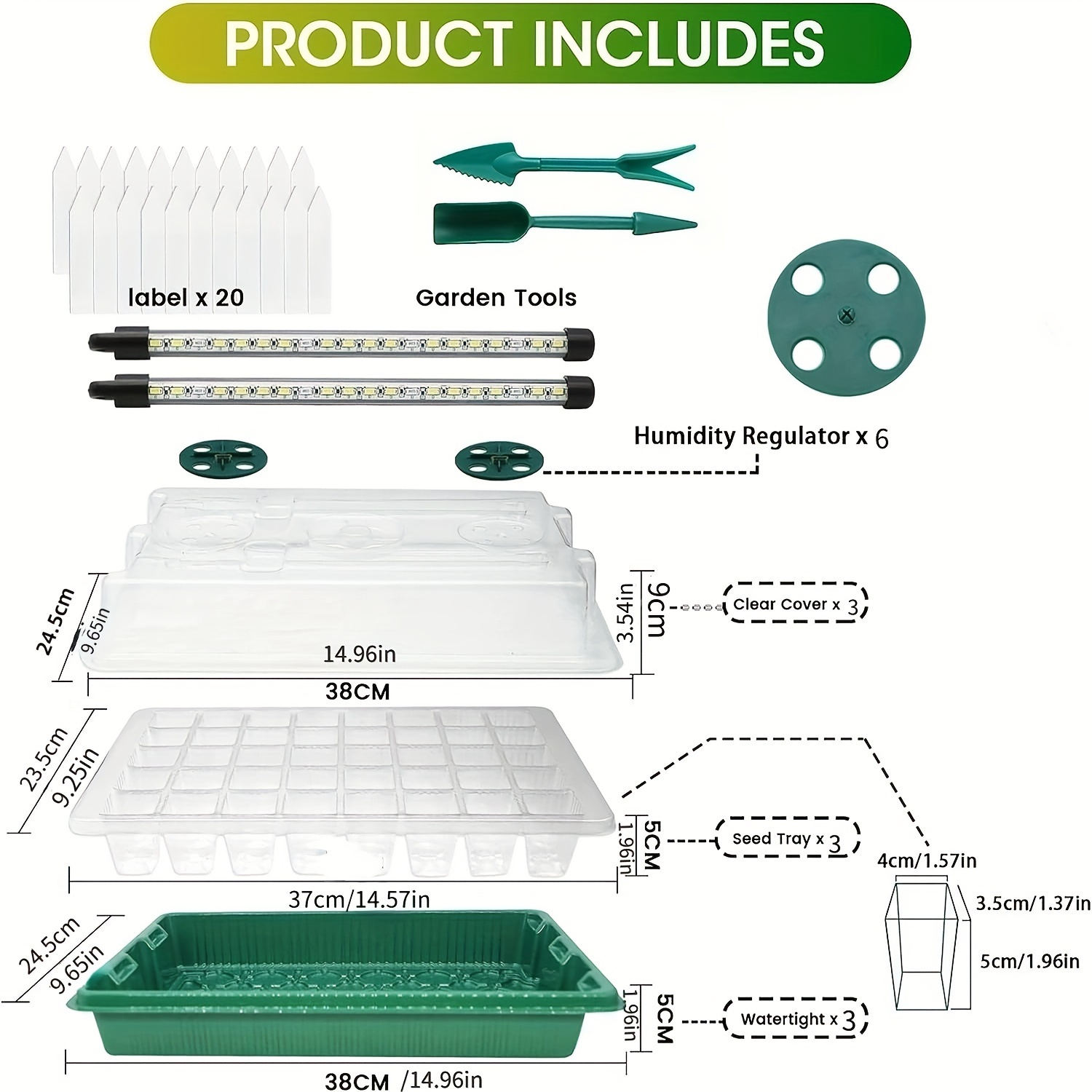 하이돔 발아 키트가 포함된 씨앗 발아 트레이 - 40셀 - Smart Garden Led Lights 리뷰 및 가격