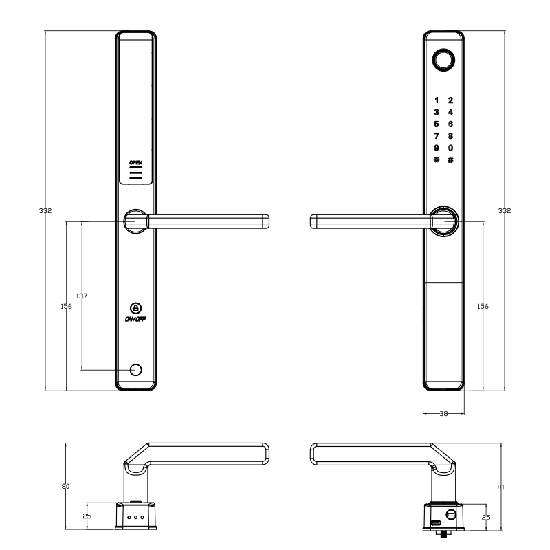 유로 92/85/72mm Tuya wifi 스마트 홈  - Smart Garden Door Lock 리뷰 및 가격