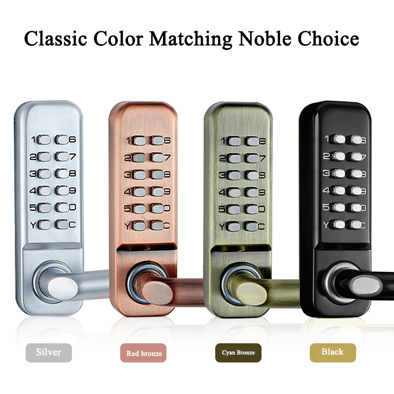양면 긴 손잡이 열쇠가 없는 기계식 암호 잠금 장치,  - Smart Garden Door Lock 리뷰 및 가격