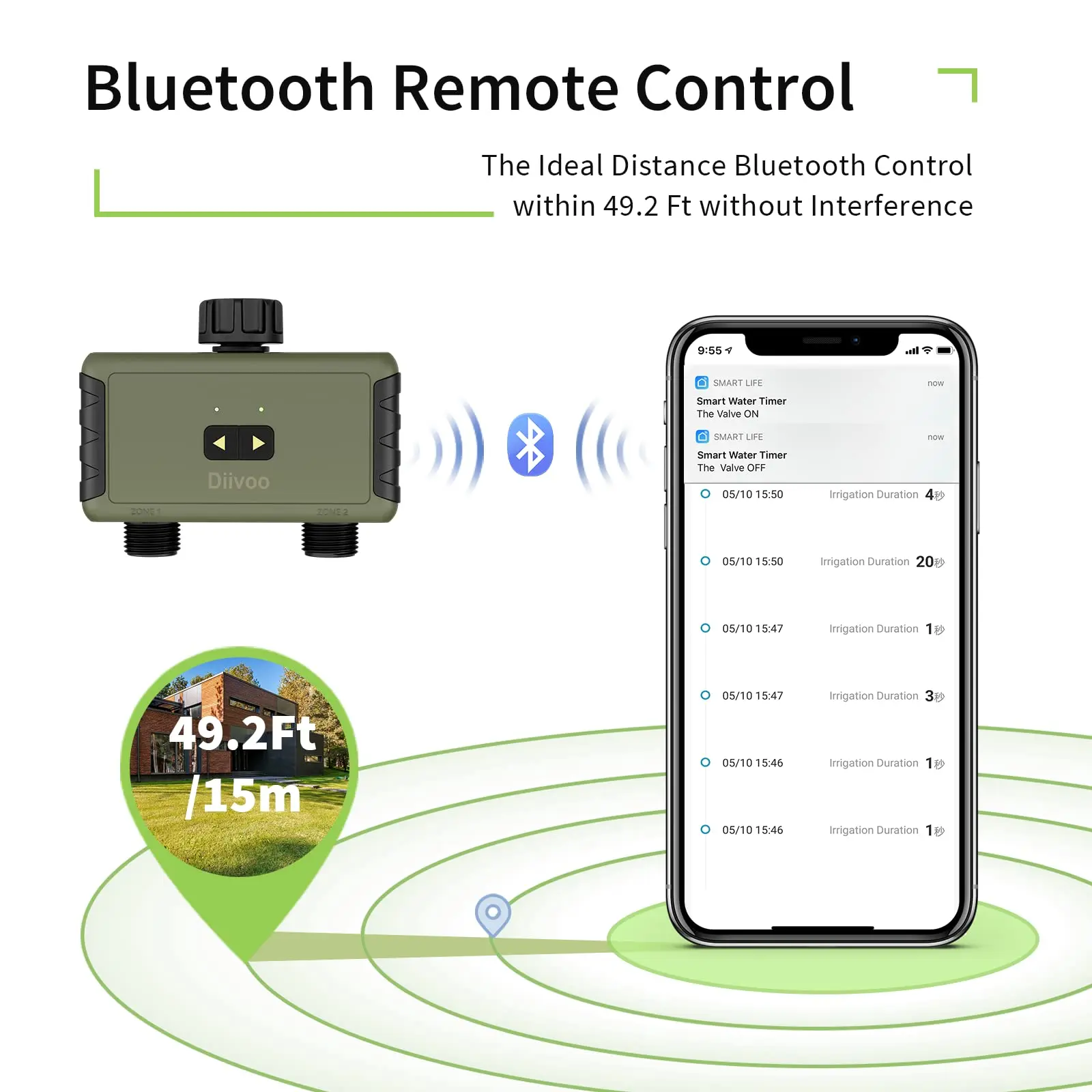 블루투스 스마트 워터 타이머용 Diivoo 타이머식 스 - Smart Garden Products 리뷰 및 가격